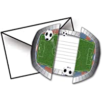 Los mejores  - El folato - 8 tarjetas de invitación x estadio de fútbol x para la fiesta y el cumpleaños -- Infancia Cumpleaños Niños